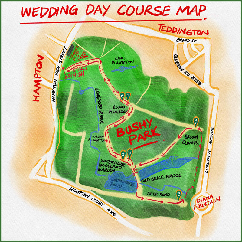 Wedding Day 7K Course Map